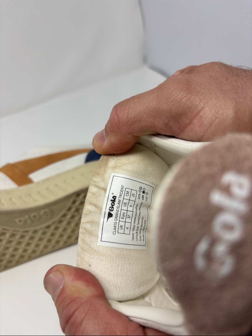Gola White & Tan Low-Top Sneakers 6 - Picture 6 of 7